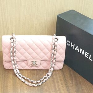 シャネル　マトラッセ　キャビアスキン　ピンク